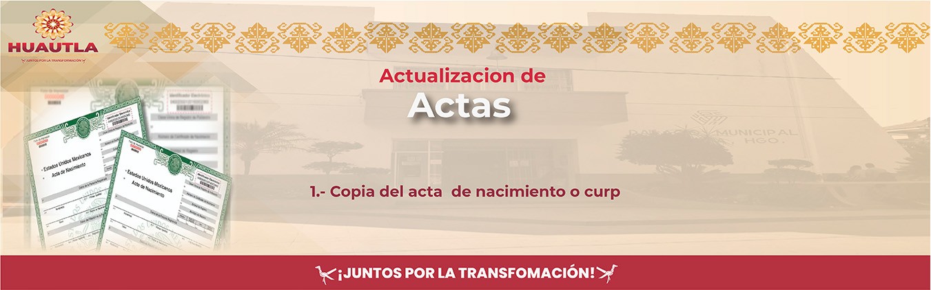Actualización de Actas
